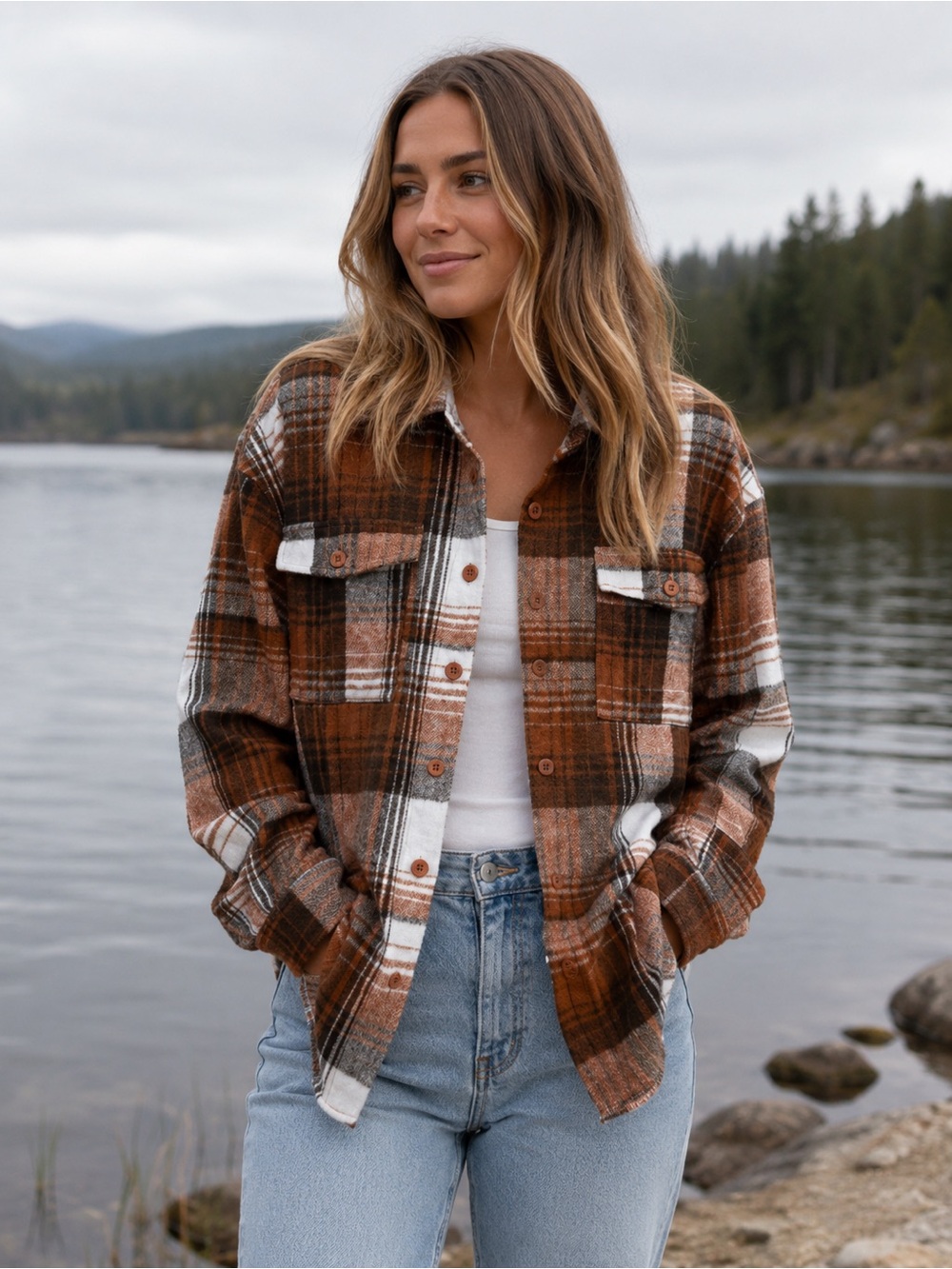 Plaid Flannel Jacket Size M